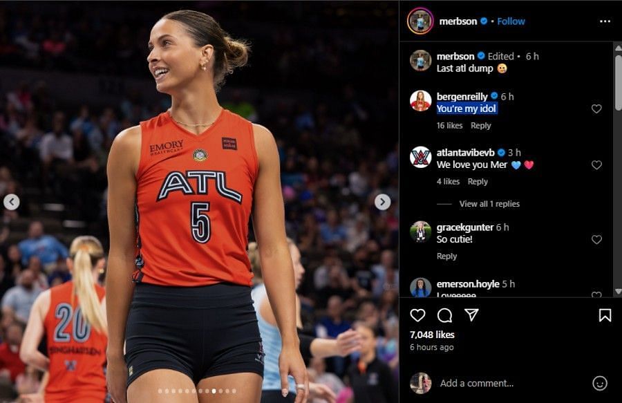 Screenshot of the Instagram post's comment section (@merbson/IG).